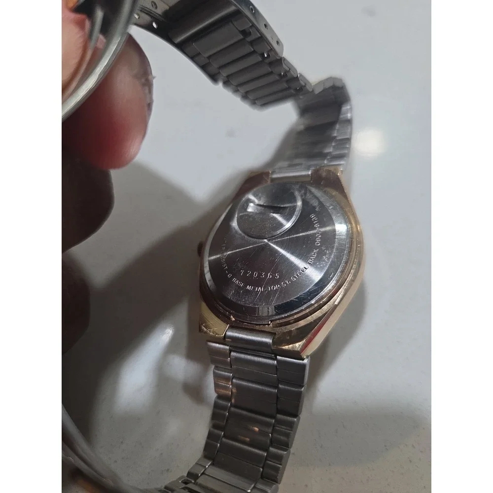 RARE Vintage Seiko 4004 Gold Flake Dial Gold Tone Steel
